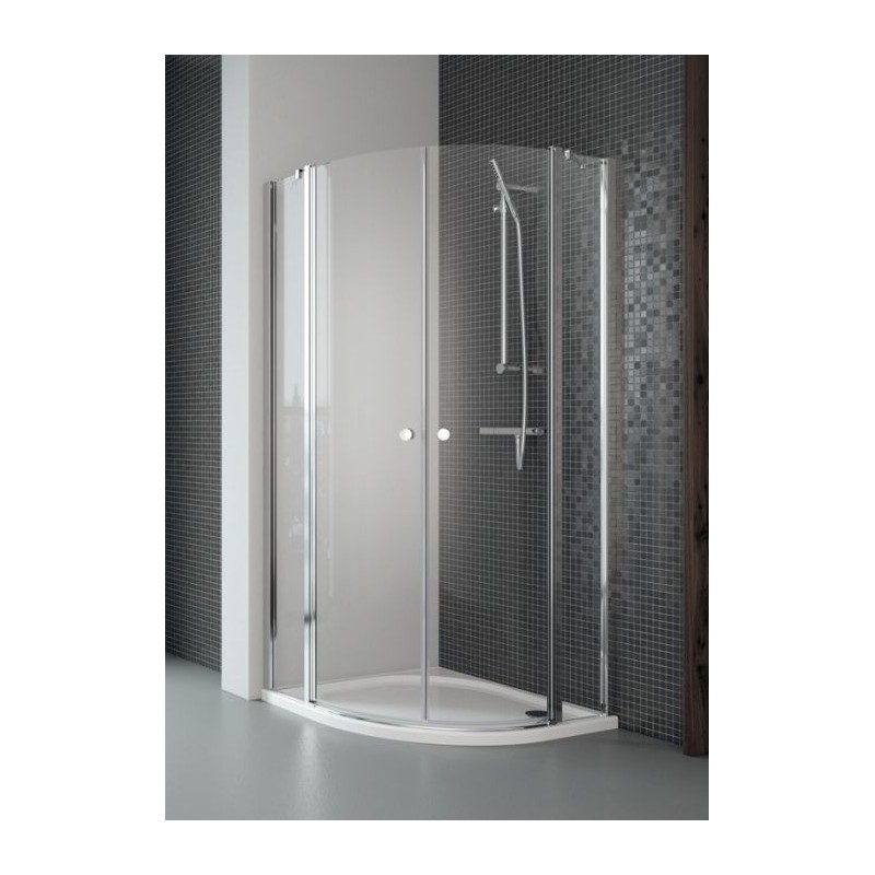 Radaway eos ii pdd íves zuhanykabin 90x90, króm keret, átlátszó üveg