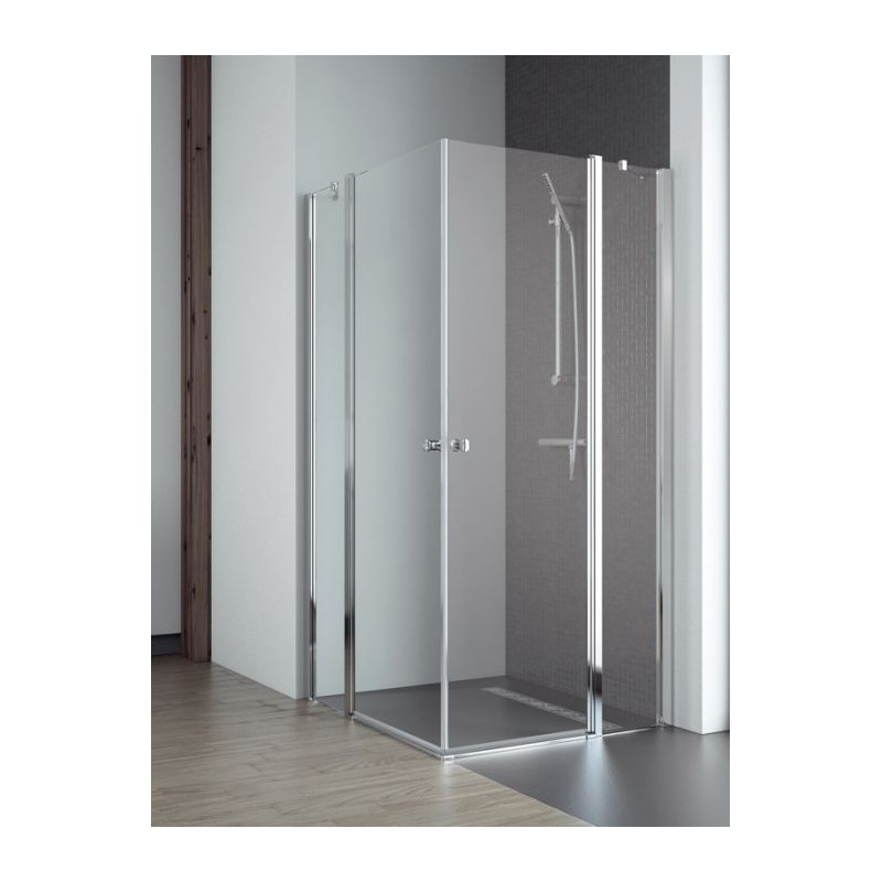Eos ii kdd szögletes zuhanykabin 90x90 króm keret, átlátszó üveg