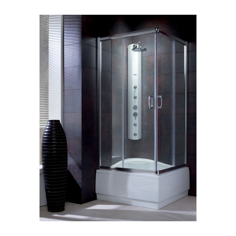 Radaway premium plus c 1700 szögletes zuhanykabin 90x90 króm keret ...