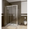 Radaway Premium Plus DWJ+S szögletes zuhanykabin 100x100 króm keret, átlátszó üveg