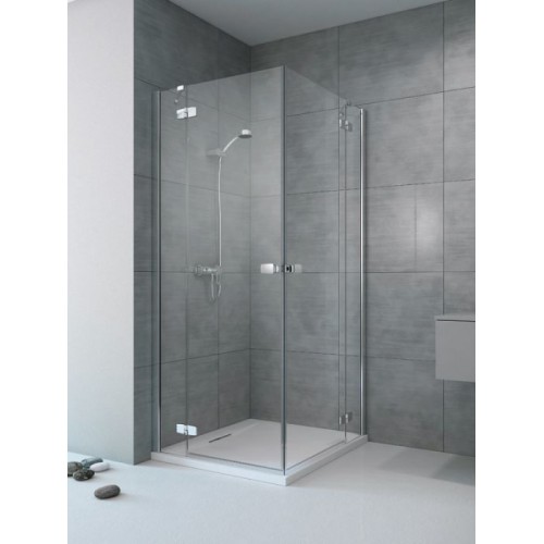 Radaway Fuenta New KDD szögletes zuhanykabin 100x100 króm keret, átlátszó üveg