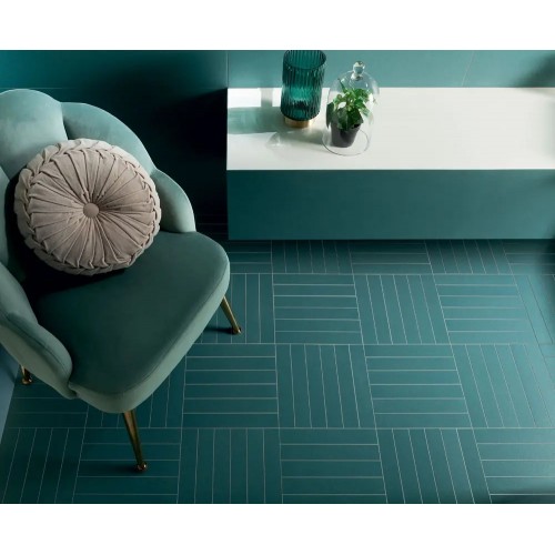 Tubadzin P-My Tones Green Strip Mat 4,8x29,8 padlólap