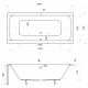 Besco Quadro 180x80 akril kád