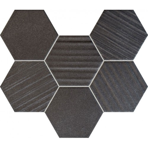 Tubadzin Horizon Hex Black 22,1x29,8 mozaik