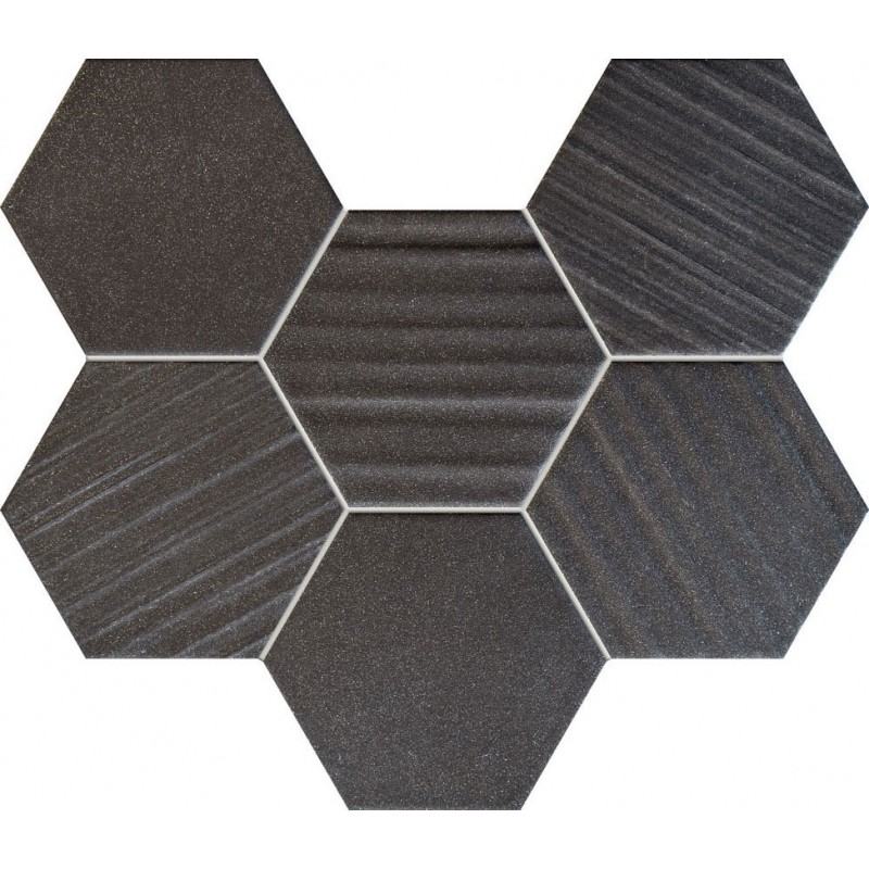 Tubadzin Horizon Hex Black 22,1x29,8 mozaik