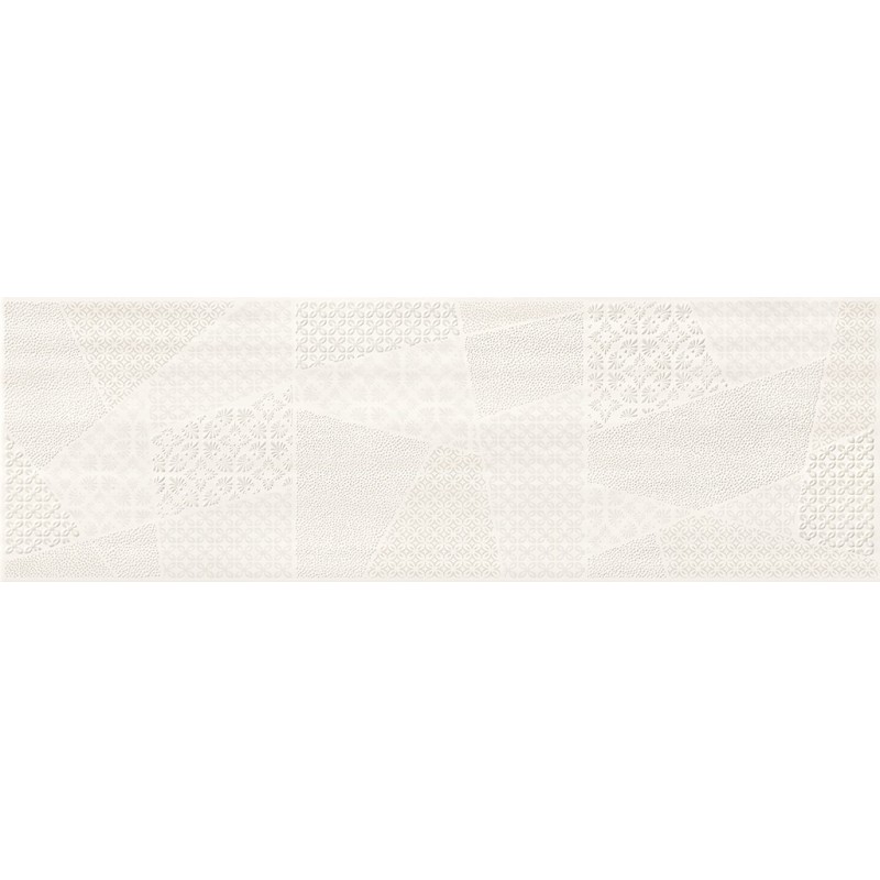 Cersanit Ferano White Patchwork Inserto Satin 24x74 csempe