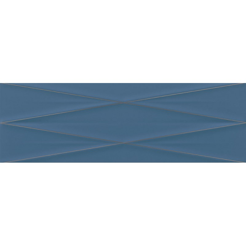Cersanit Gravity Marine Blue Silver Inserto Satin 24x74 dekor