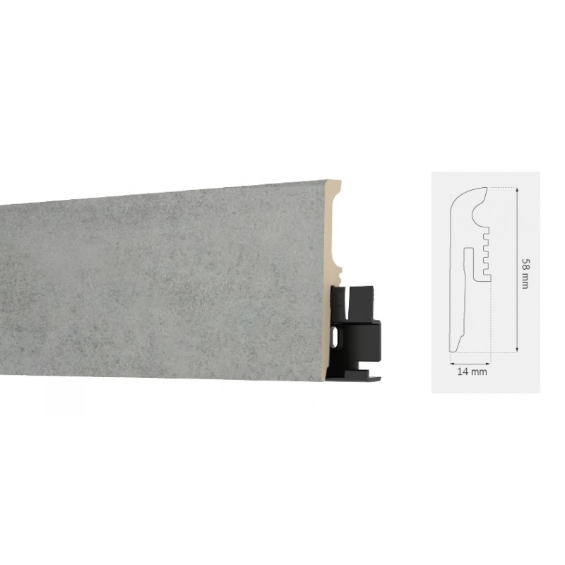Arbiton TORE60 Brooklyn Concrete 6 cm magas vízálló szegőléc