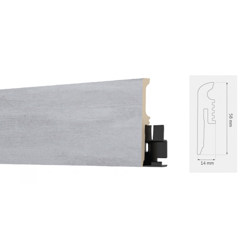 Arbiton TORE60 Soho Concrete 6 cm magas vízálló szegőléc