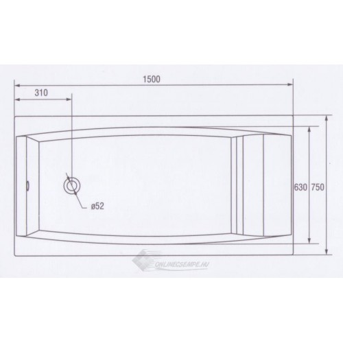 Cersanit Virgo 150x75 akryl kád S301-048