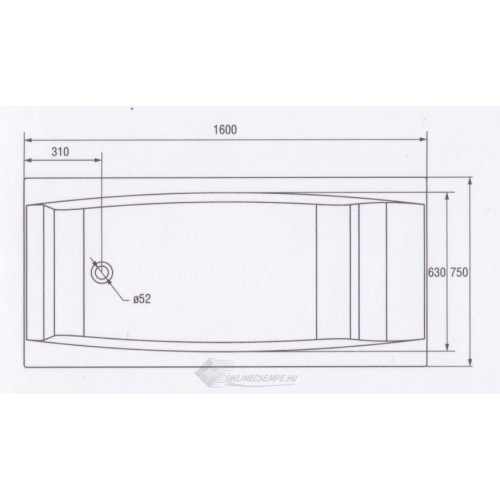 Cersanit Virgo 160x75 akryl kád S301-046