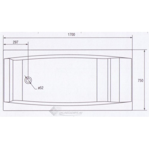 Cersanit Virgo 170x75 akryl kád S301-045
