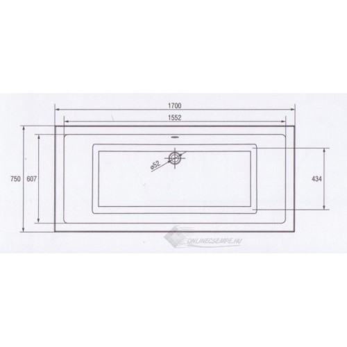 Cersanit Intro 170x75 akril kád S301-068