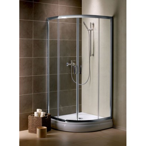 Radaway Premium Plus A 1900 íves zuhanykabin 90x90, króm keret, fabrik üveg