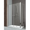 Radaway EOS II DWD+S szögletes zuhanykabin 90x90 króm keret, átlátszó üveg
