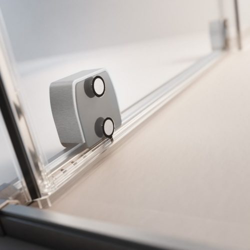 Furo Brushed Nickel Walk-in szálcsiszolt króm zuhanyfal 80 balos átlátszó